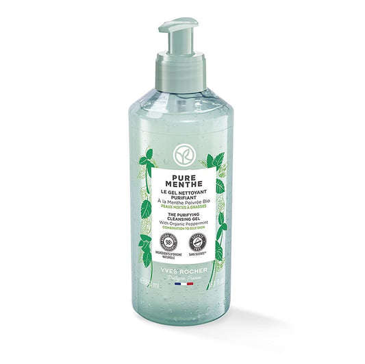 Yves Rocher Purifying Cleansing Gel for Combination and Oily Skin - Pure Menthe